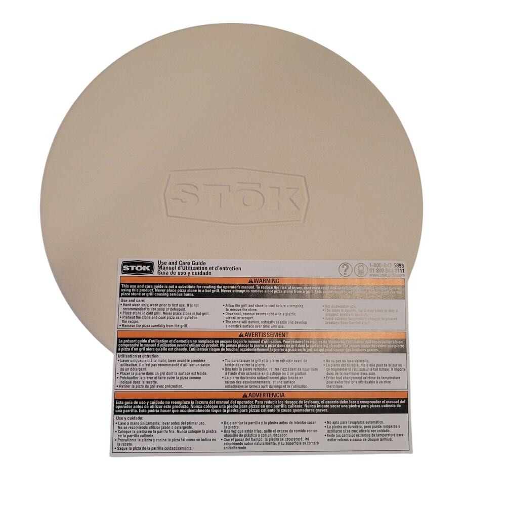 STOK Quattro Gas Grill Pizza Stone Insert NEW Fits Model SGP4130N